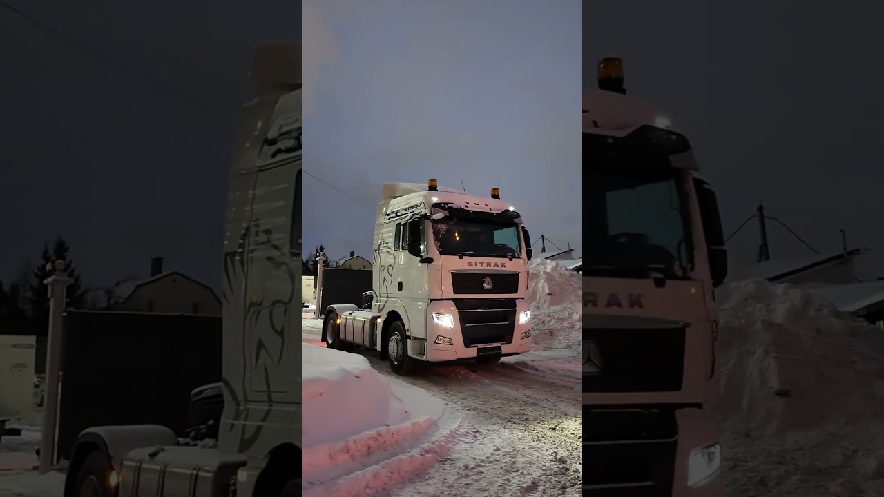 Вечерняя отгрузка партии новых тягачей SITRAK C7H!