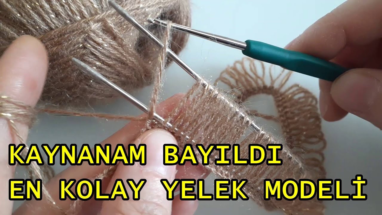 KAYNANAM BAYILDI EN KOLAY GELİN YELEK ÖRGÜ MODELİ bebek yelek örgü modelleri crochet knitting