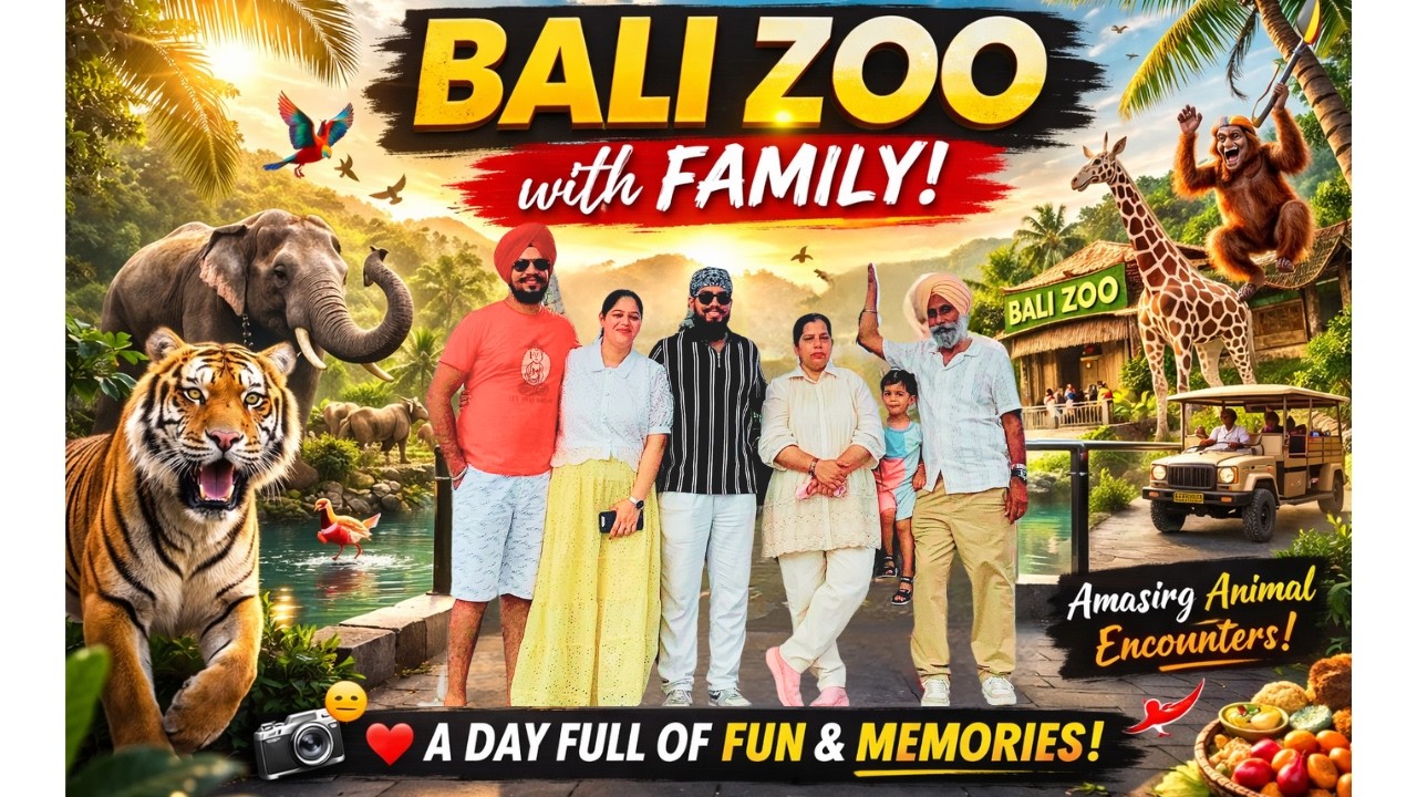 🐾 Bali Zoo Family Day 🐘 | Ticket Price, Animal Encounters & Full Experience | HK Wanderers