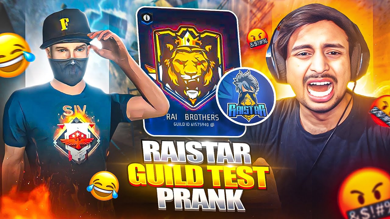 RAISTAR GUILD TEST PRANK 😳🔥 1 VS 6 💀 RAI BROTHERS GUILD 🥶 FREE FIRE