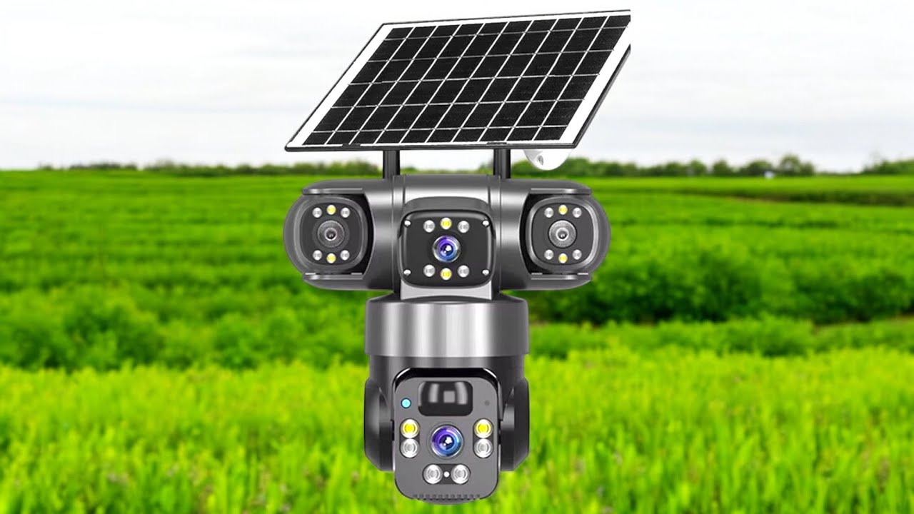 4G SIM Support 3 Lens 12MP Outdoor Solar CCTV Camera in BD