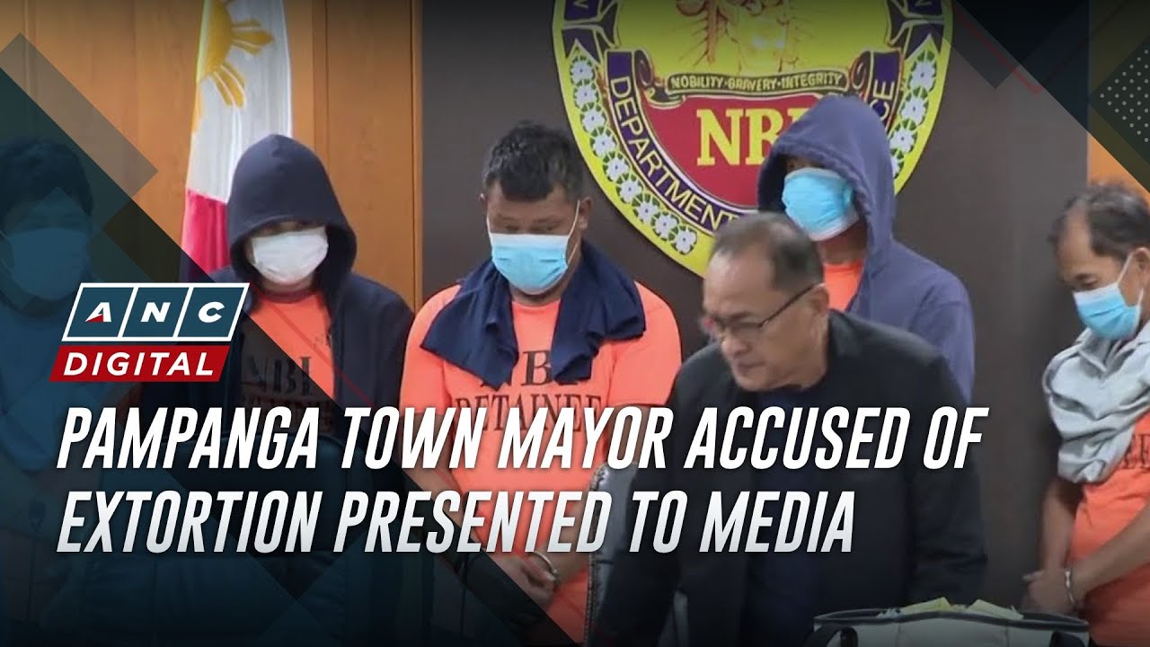 Pampanga town mayor accused of extortion presented to media | ANC