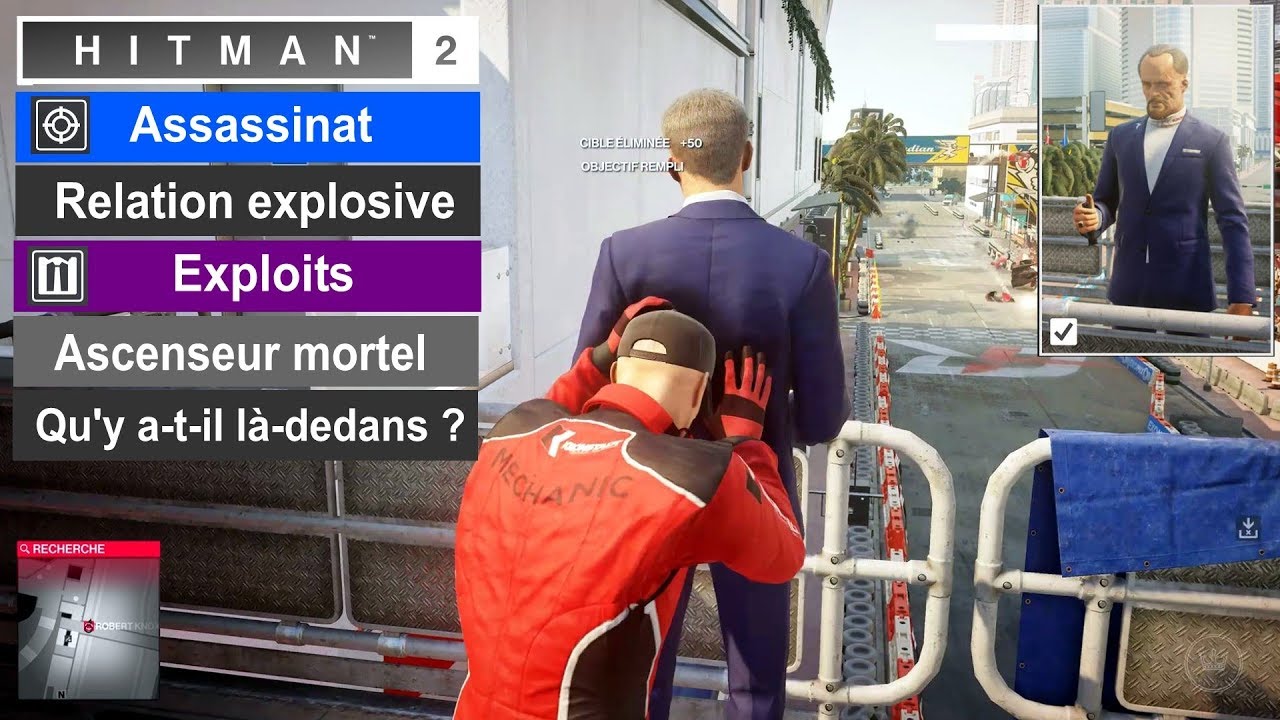 Hitman 2: Relation explosive + Ascenseur mortel + Qu'y a-t'il dedans - Miami: La ligne d'arrivée