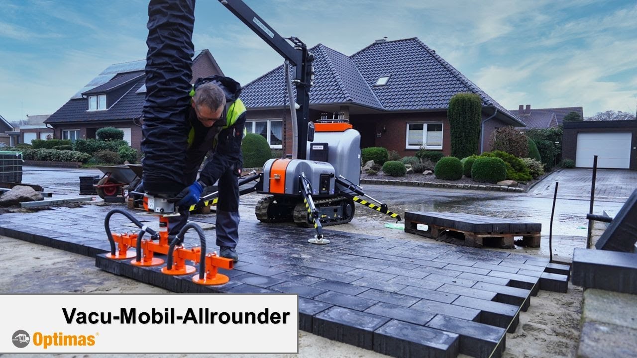 Optimas Vacu-Mobile Allrounder Pflastersteine verlegen Paving Stone installation