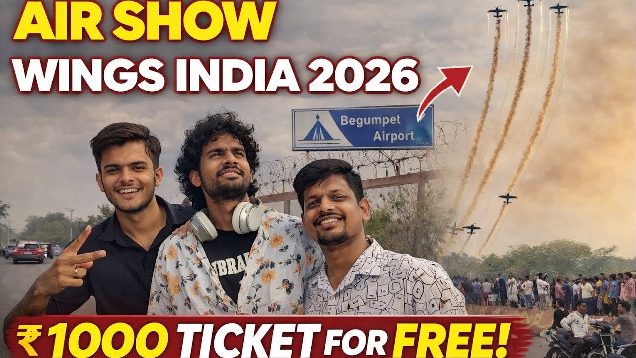 Begumpet Air show 2026🇮🇳/wings India 2026/ With out tickets free Air show #airshow #india #hyderabad