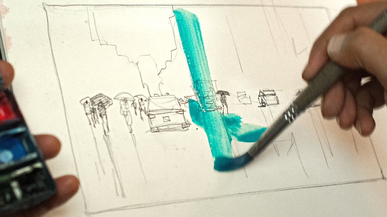 I Made a Mess on Purpose — And It Actually Worked | Watercolor Tutorial