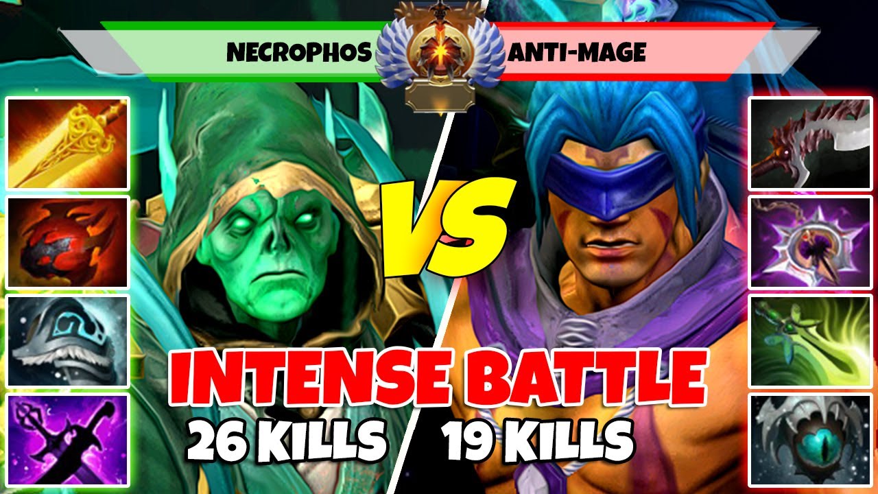 NECROPHOS (Mid) против ANTI-MAGE (Carry) — Эпическая битва игроков Dota 2 уровня Immortal — Z Dota 2