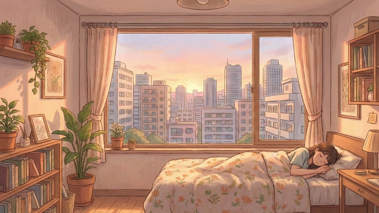 A Quiet Morning in a High Rise Apartment 🌿 | Cozy Ghibli Style Relaxing Animation