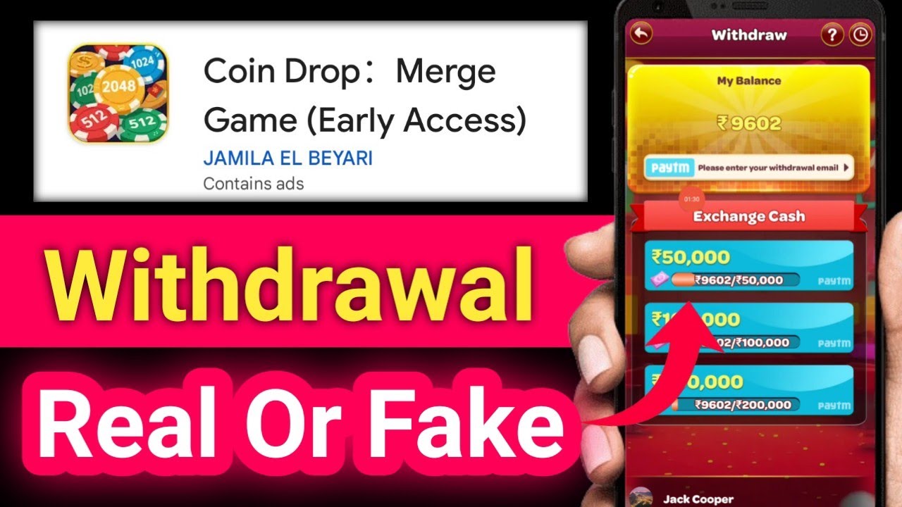 Coin Drop Merge Game ! Coin Drop Merge Game Real Or Fake ! Withdrawal Proof