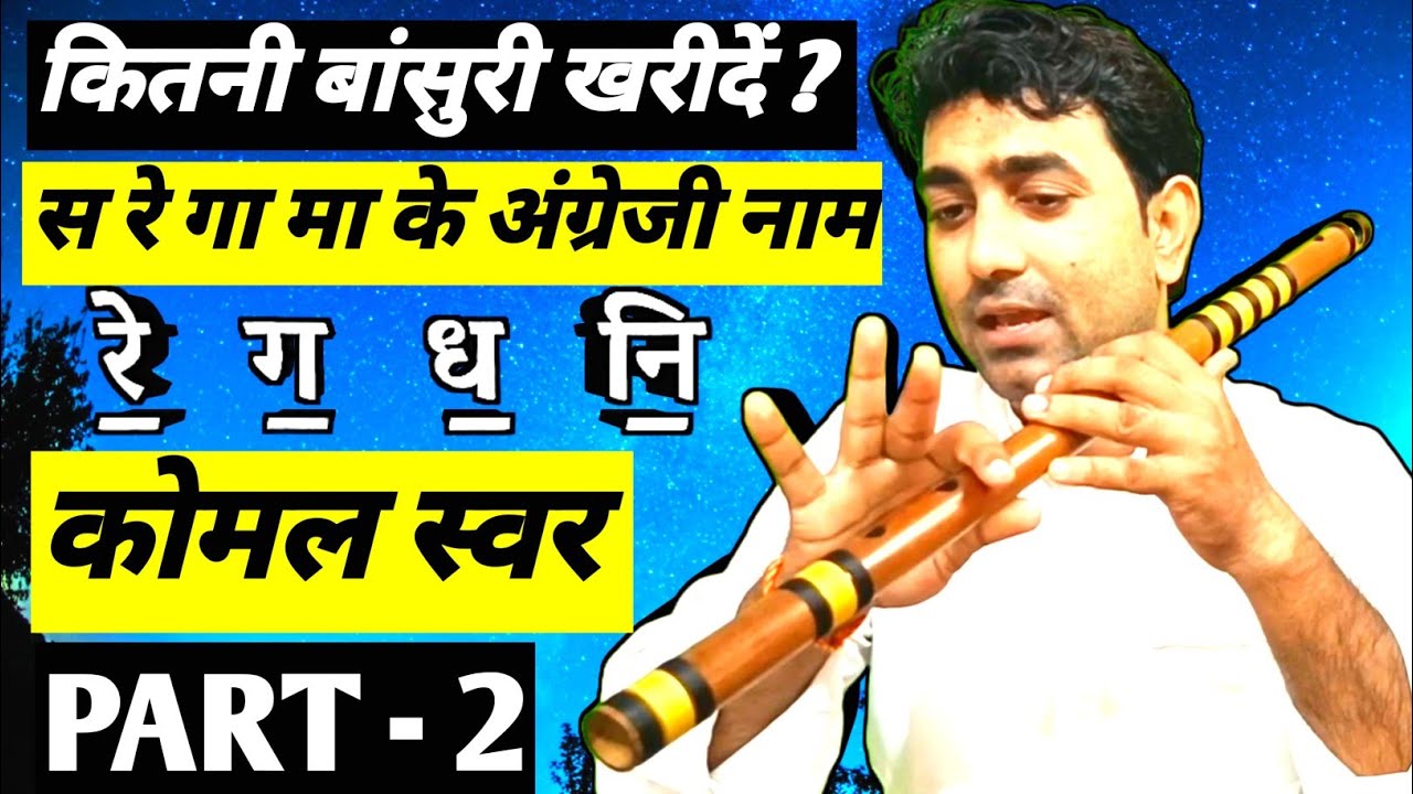 बांसुरी में कोमल स्वर कैसे बजाये || Flute Technique Achieving Half Note Perfection || Part 2