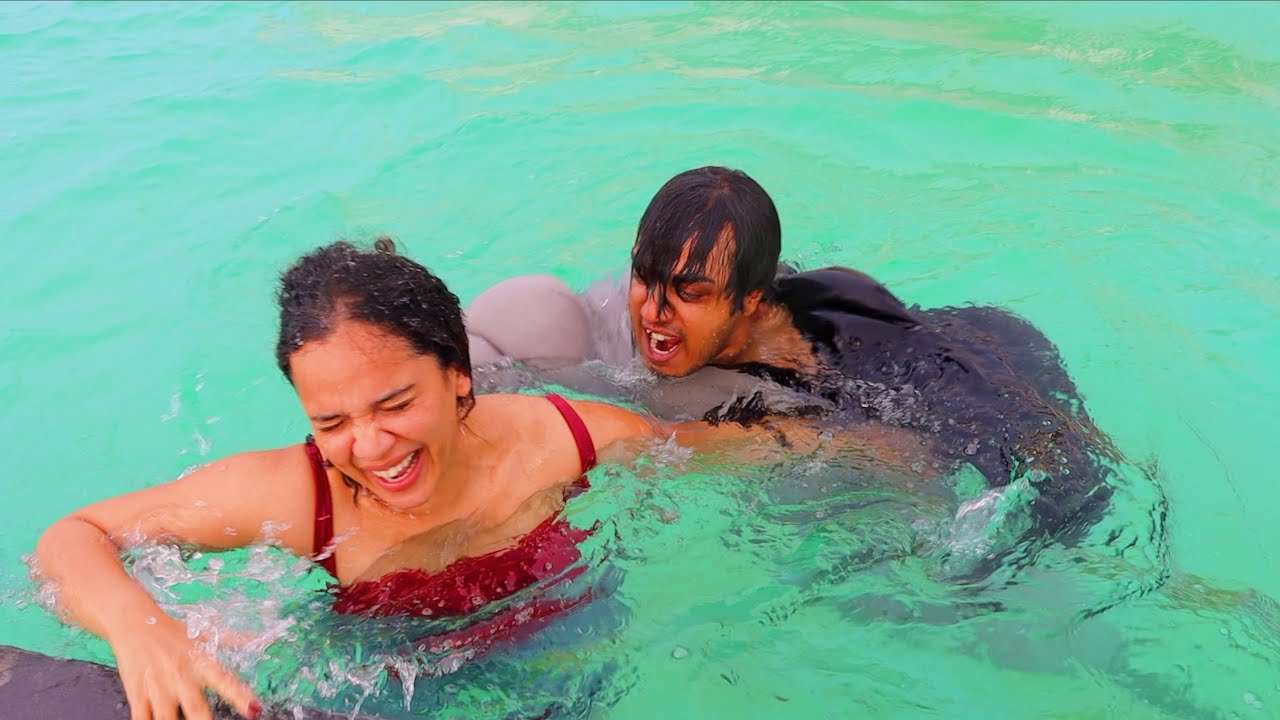 SHE GETS CHOKED IN THE POOL!!!