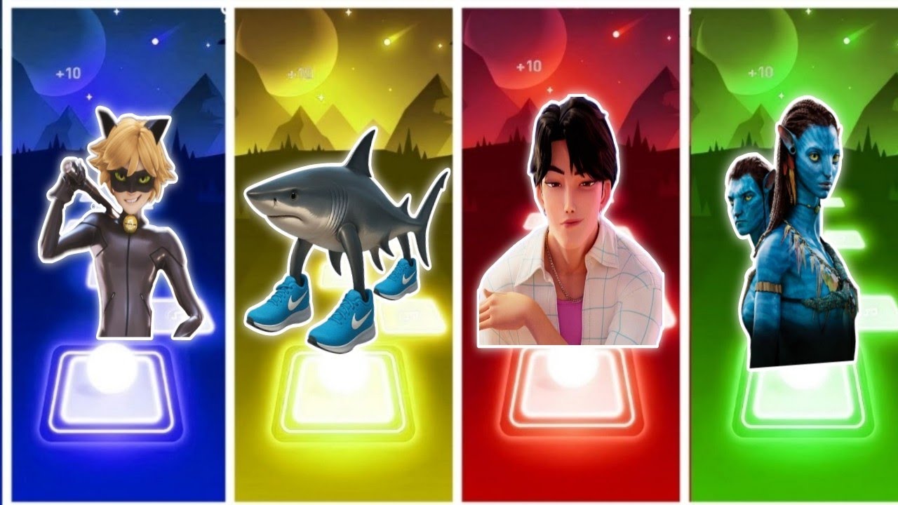 Super cat VS Tralelo Tralala VS KPOP Demon Hunters VS Avatar Tiles Hop EDM Rush 