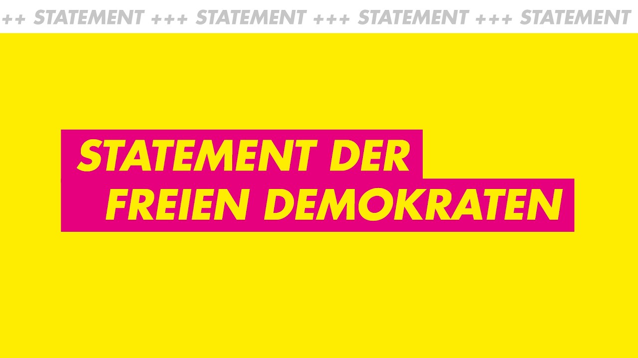 🔴&nbsp;LIVE: Statement des FDP-Bundesvorsitzenden Christian D&uuml;rr