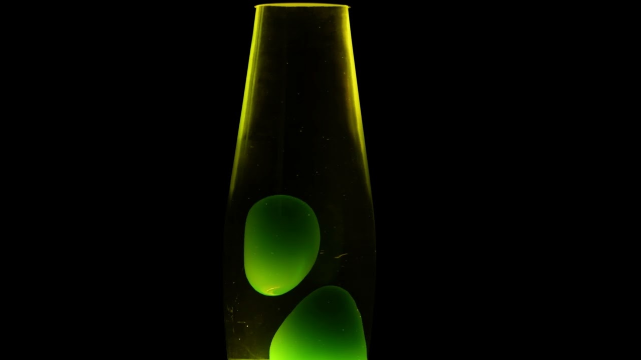 Green neon colored lava lamp (no sound)