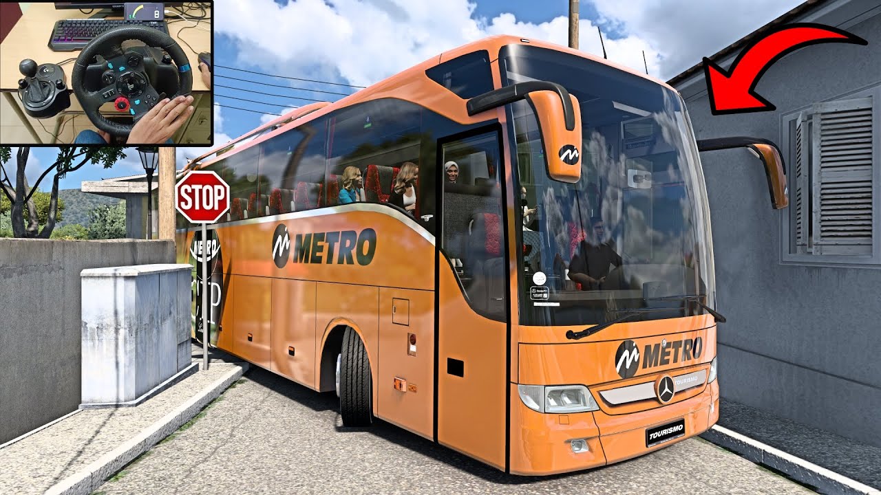 Smooth Bus driving through Fabulous places in Ionian Island | Bus Simulator | Logitech G29 Setup