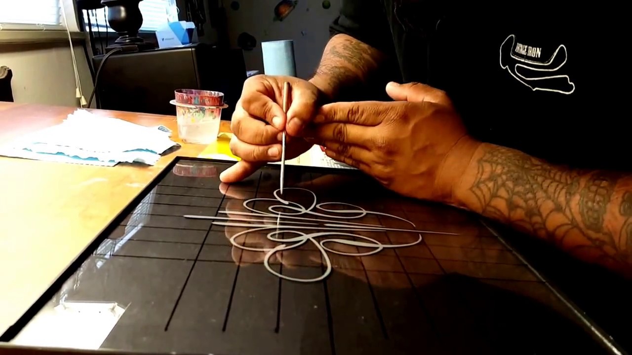 How to pinstripe: symmetrical design part 1 of 2