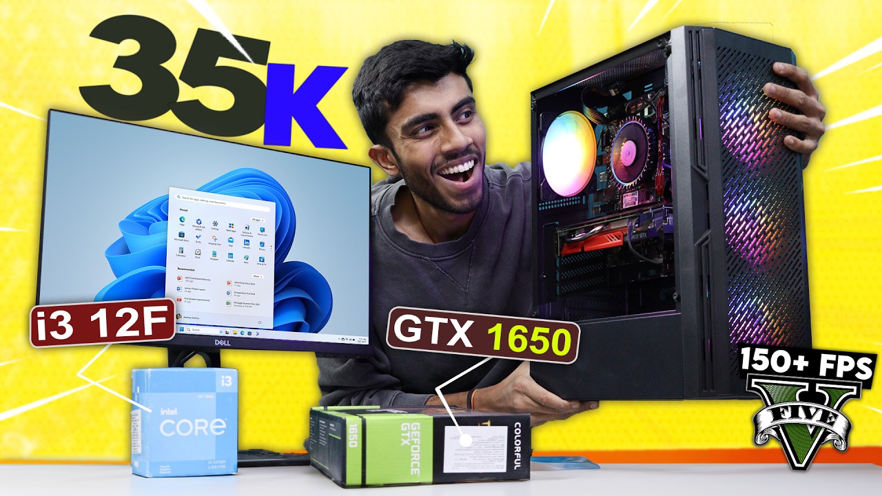 35,000/- Rs Intel 12th Gen Gaming PC Build🔥 With GTX 1650!🪛 Live Gaming Test i3 12th/ Antec
