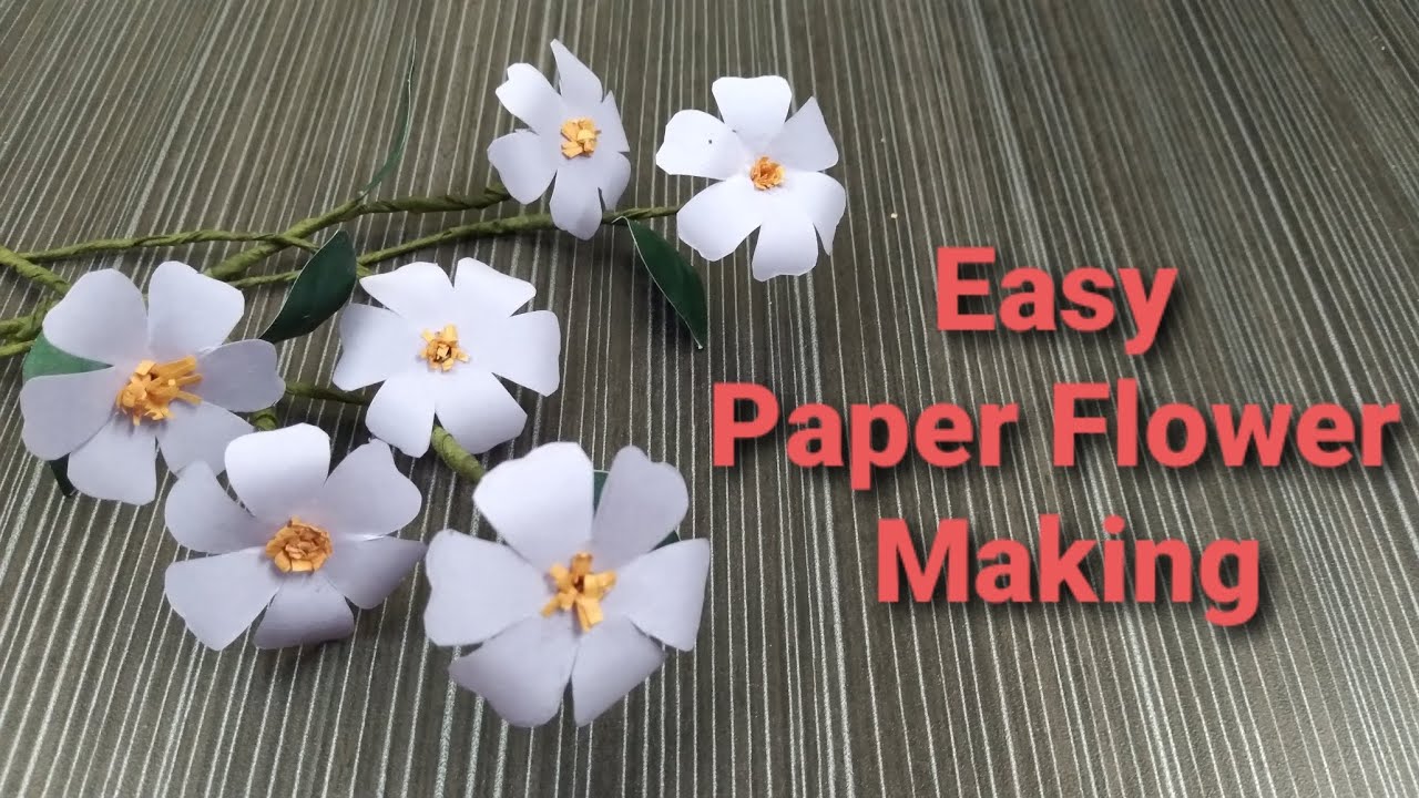 How to make paper flower l Easy flower making tutorial l Paper Craft l DIY Flower Making 