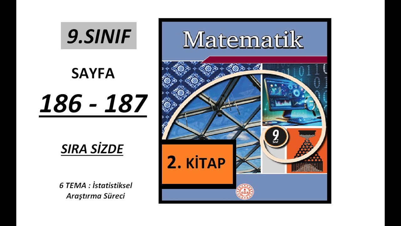 9. SINIF MATEMATİK 2024-2025 | 186 ve 187. SAYFA  | MEB YENİ MÜFREDAT | 2. KİTAP | SIRA SİZDE