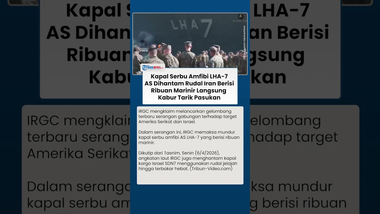 Kapal Serbu Amfibi LHA-7 AS Dihantam Rudal Iran! Langsung Kabur Ketakutan Tarik Ribuan Marinir