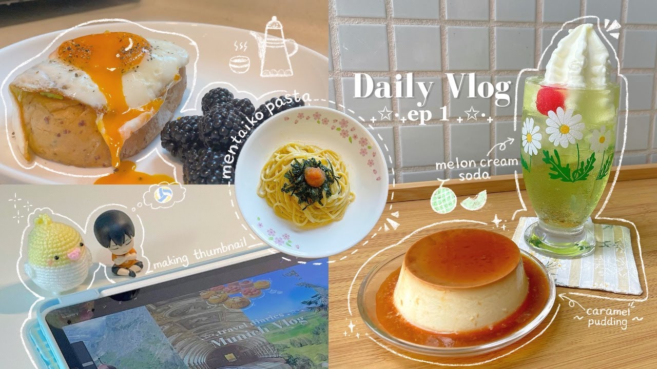 Daily vlog | baking, homecafe, crochet, haikyuu movie… 🍮🧸