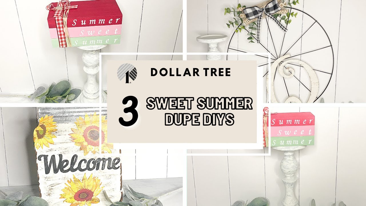 SUMMER FARMHOUSE DOLLAR TREE DIYS | SWEET SUMMER DUPES HOP | BUDGET FRIENDLY | SUMMER DIYS