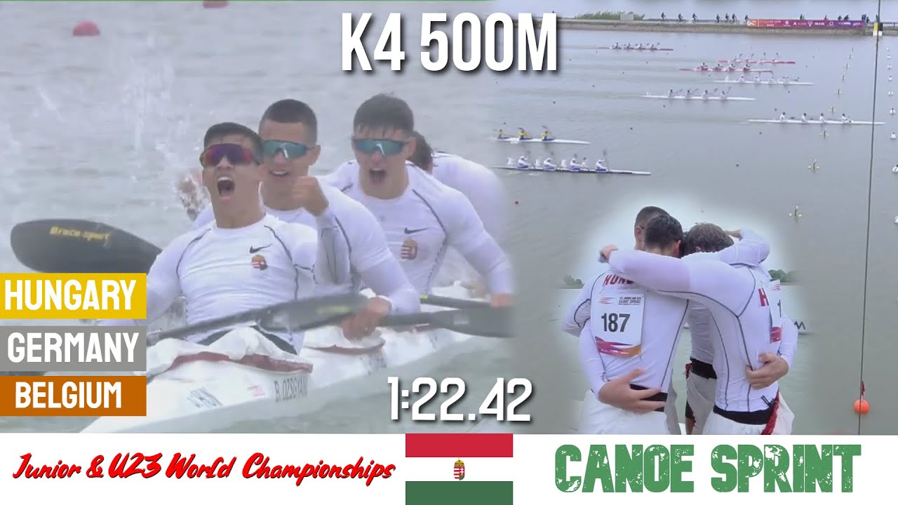 K4 Men 500m Junior Final A | HUNGARY CHAMPION | Junior & U23 World Championships Szeged Hungary 2022