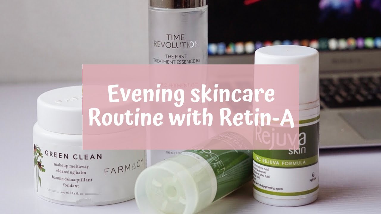 🧖🏾‍♀️ 4-STEP EVENING SKINCARE ROUTINE WITH TRETINOIN | ACNE PRONE, OILY SKIN, PIH | 2020