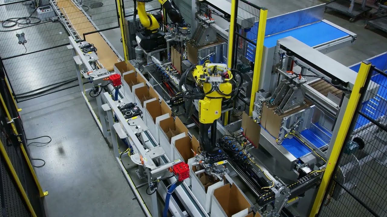 Robotic Partition Inserting with Glue Application & Auto Tool Change by Pearson Packaging Systems