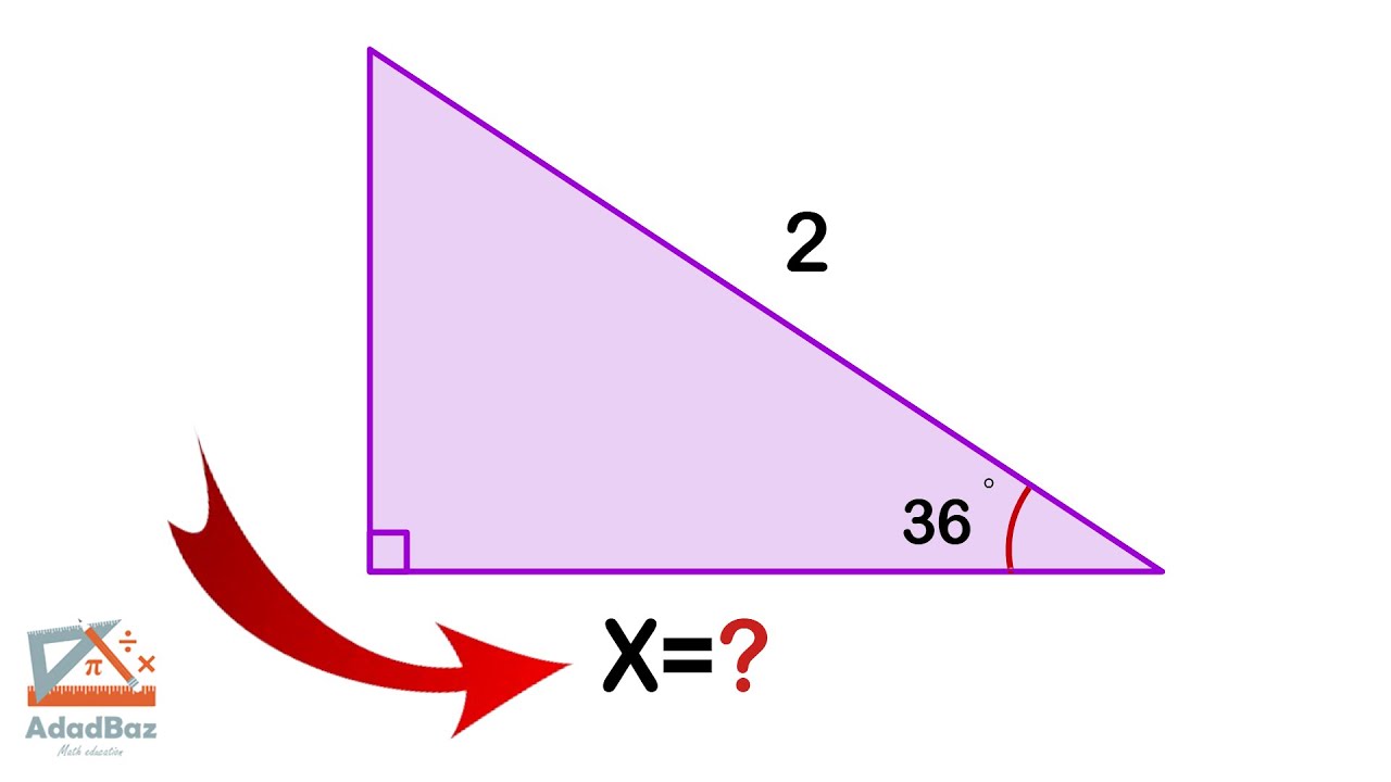 حل بدون استفاده از فرمول های مثلثاتی | Length of a Triangle's Base