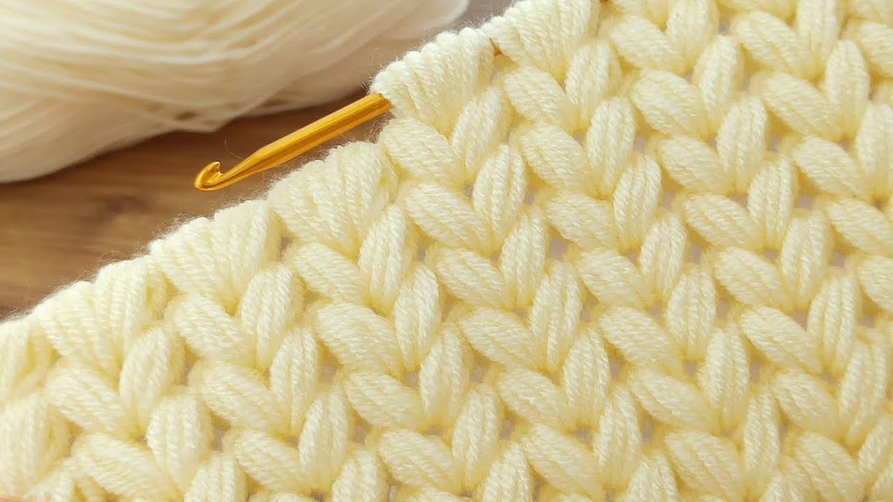 Wow!!~♡Tunisian crochet baby blanket pattern with herringbone pattern online tutorial video #crochet