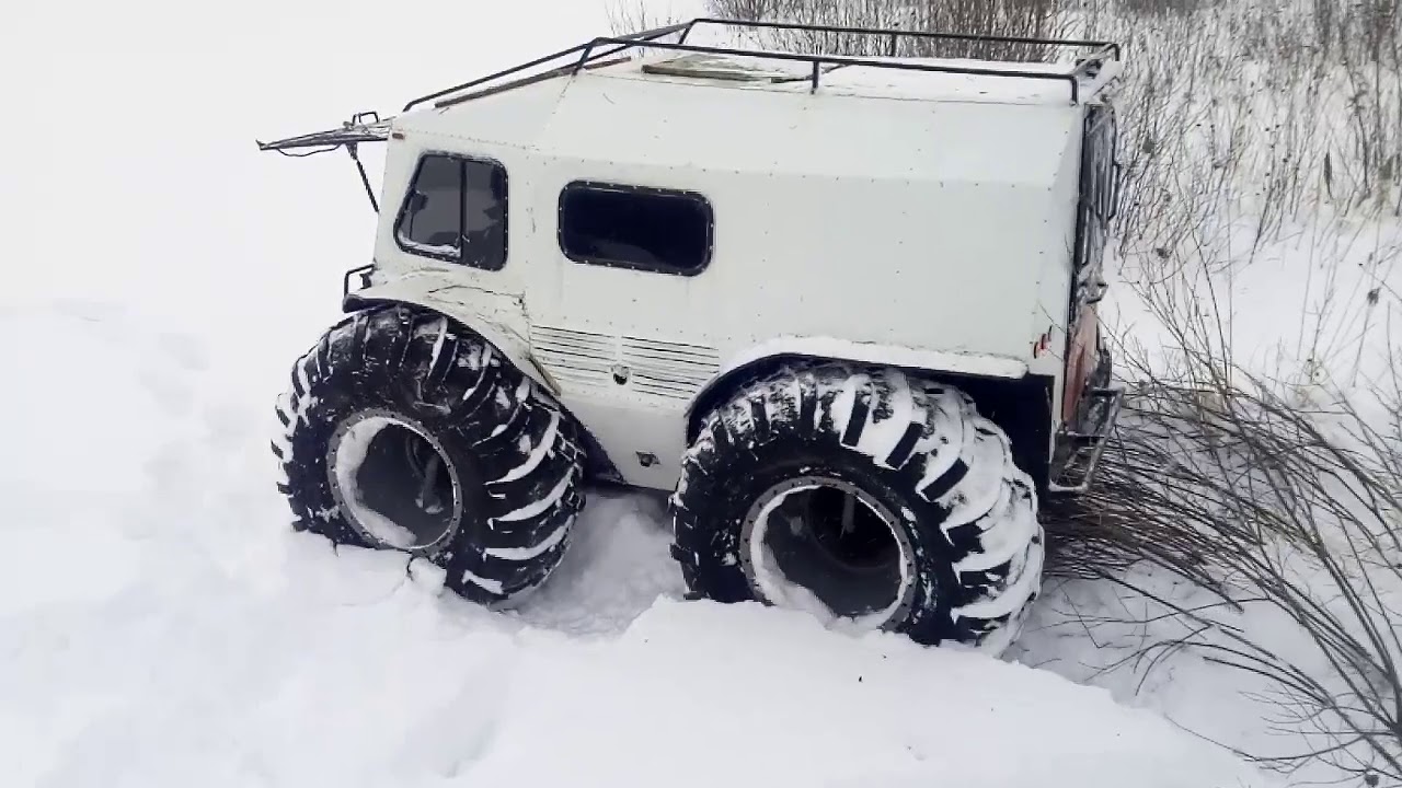 Бортоповоротный по глубокому снегу