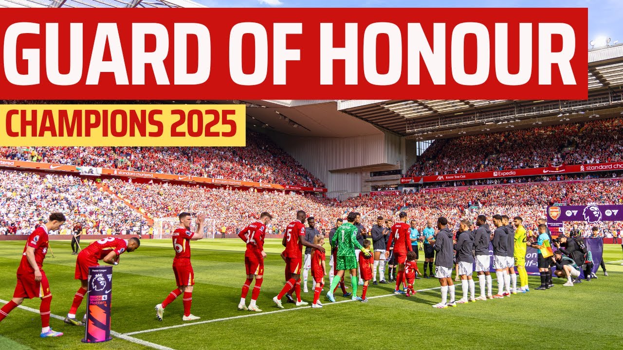 Arsenal give Liverpool CHAMPIONS Guard of Honour at Anfield