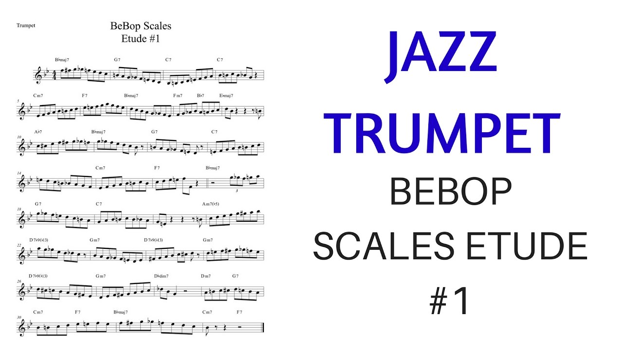 Bebop Scales этюд №1 для трубы или тенора