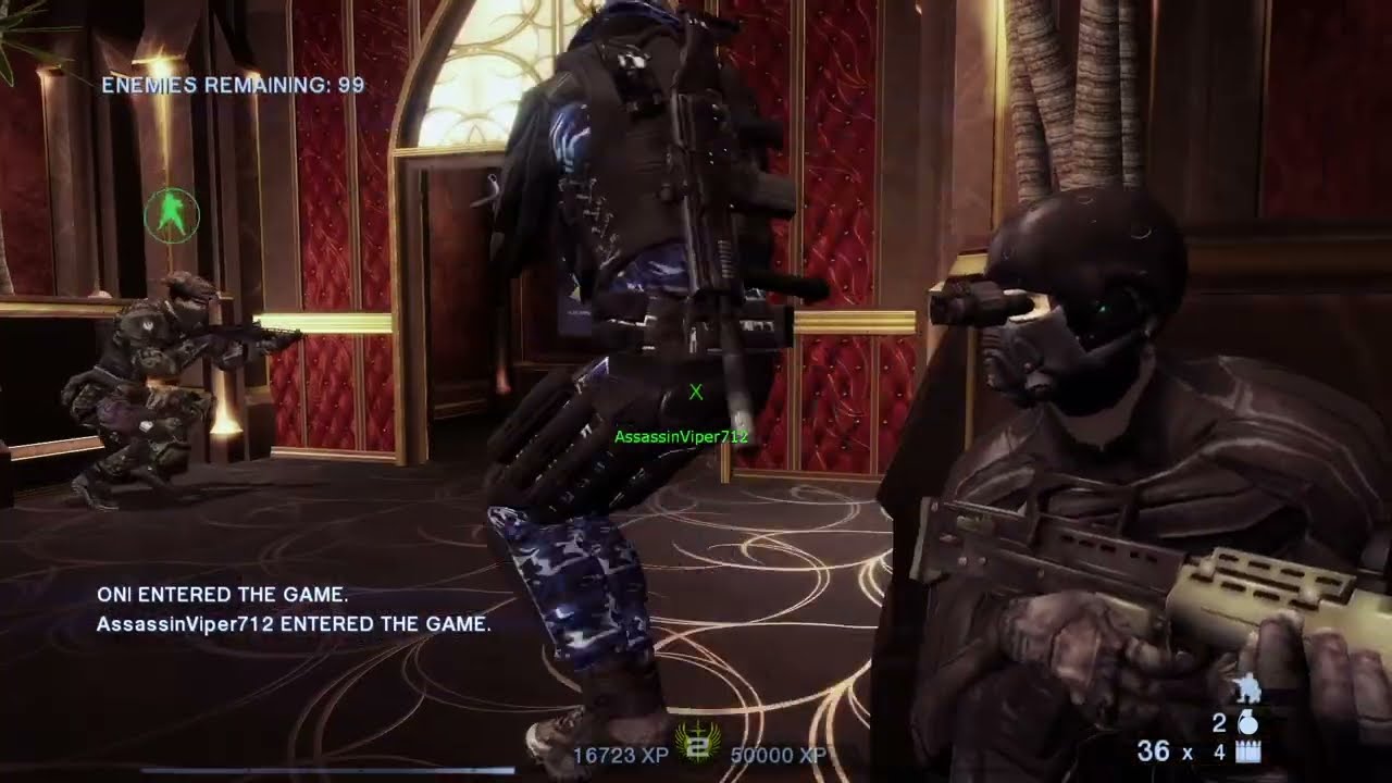 16 player Rainbow Six Vegas 2 Terrorist Hunt Theatre Realistic