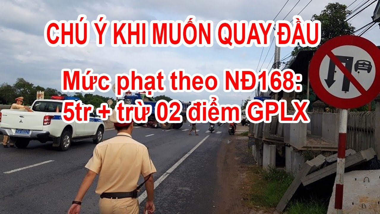 Lưu ý khi muốn quay đầu xe ô tô - chú ý đường cấm 1 bên.