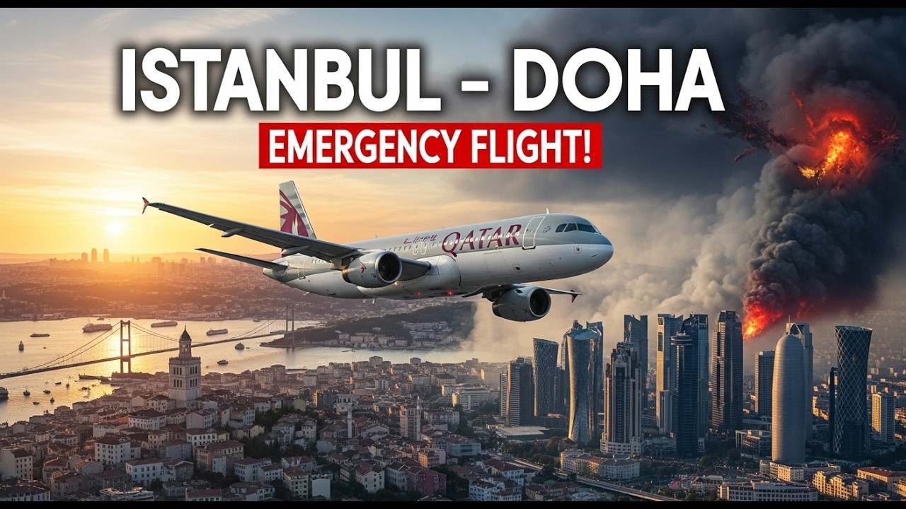 War Chaos in Doha! Istanbul → Doha A320 Flight | MSFS