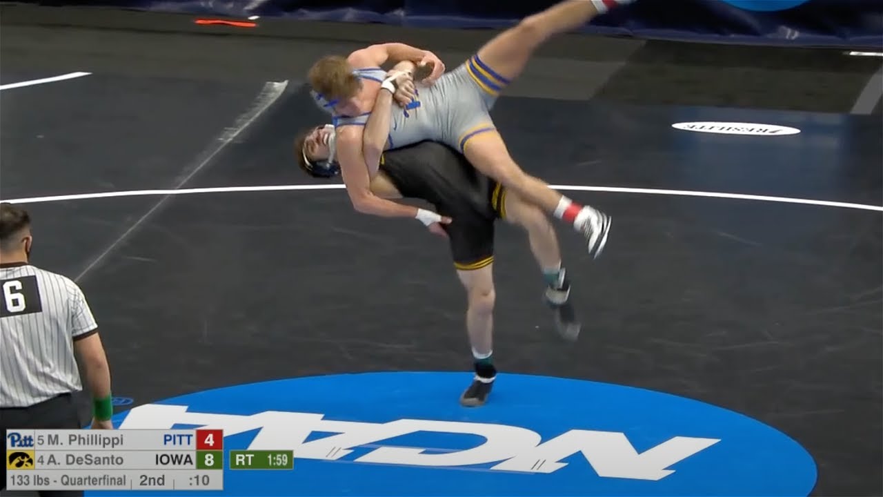 133lbs Austin DeSanto (Iowa) maj dec Micky Phillippi (Pitt)