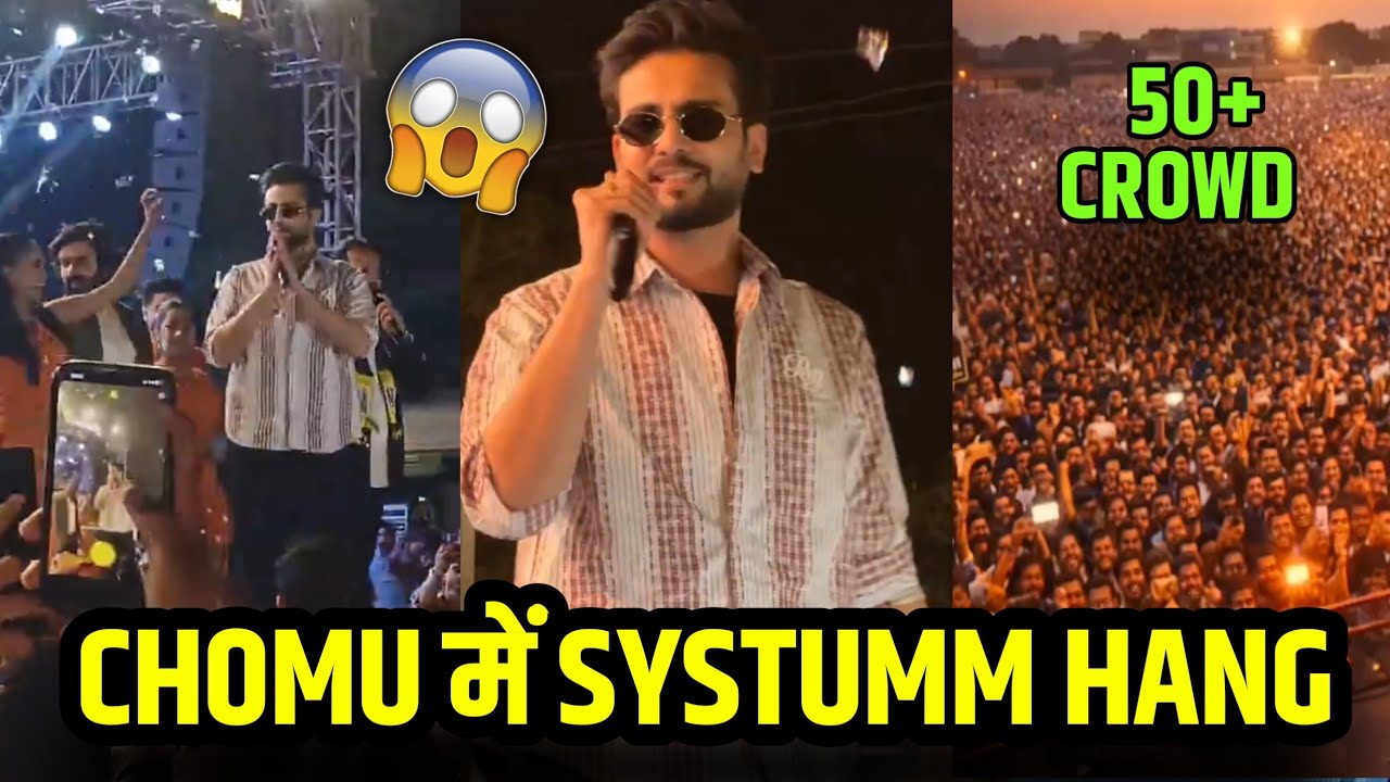 OMG🤯 Elvish Yadav Chomu Jaipur Event Full Video | Elvish Yadav Chomu Jaipur Systumm Hang 50k+ crowd