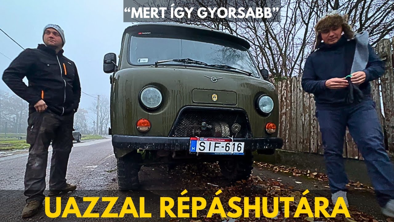 UAZ 452-vel RÉPÁSHUTÁRA , MERT ÍGY GYORSABB !? hóban, földúton MOTORÉRT mentünk LACKÓVAL