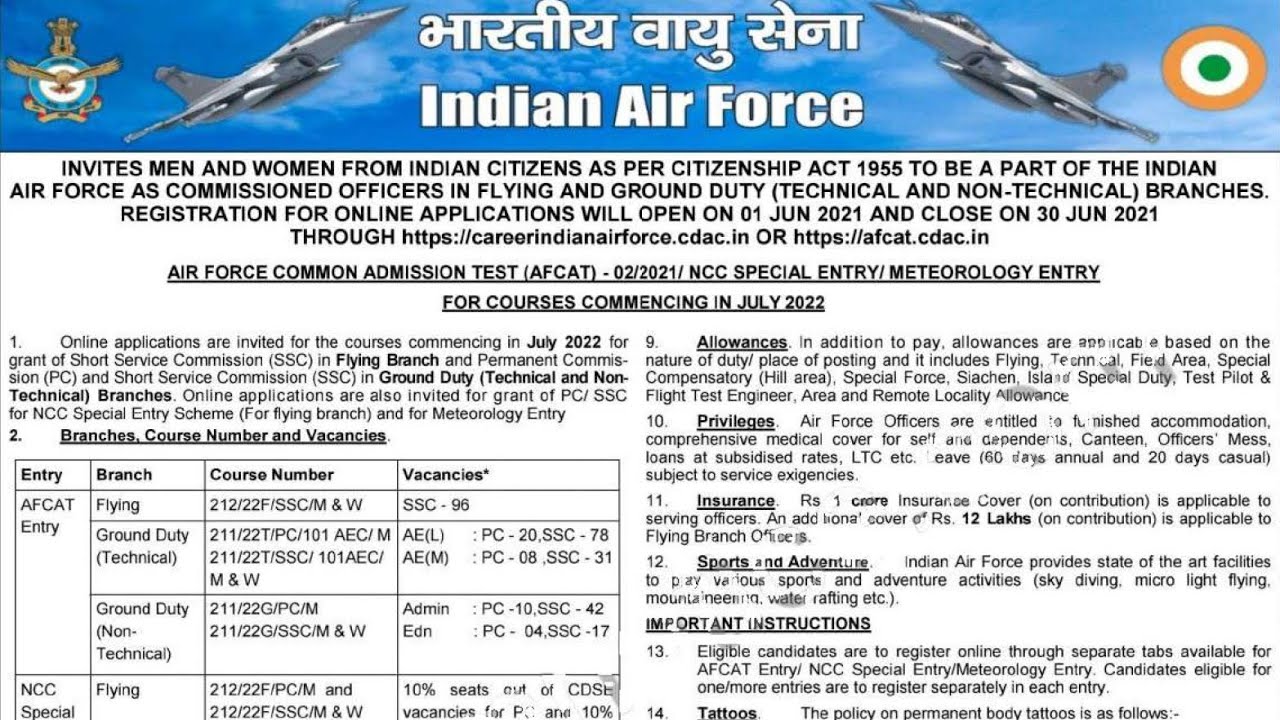 AFCAT 2 2021 Notification || Vacancies || How to prepare for #afcat