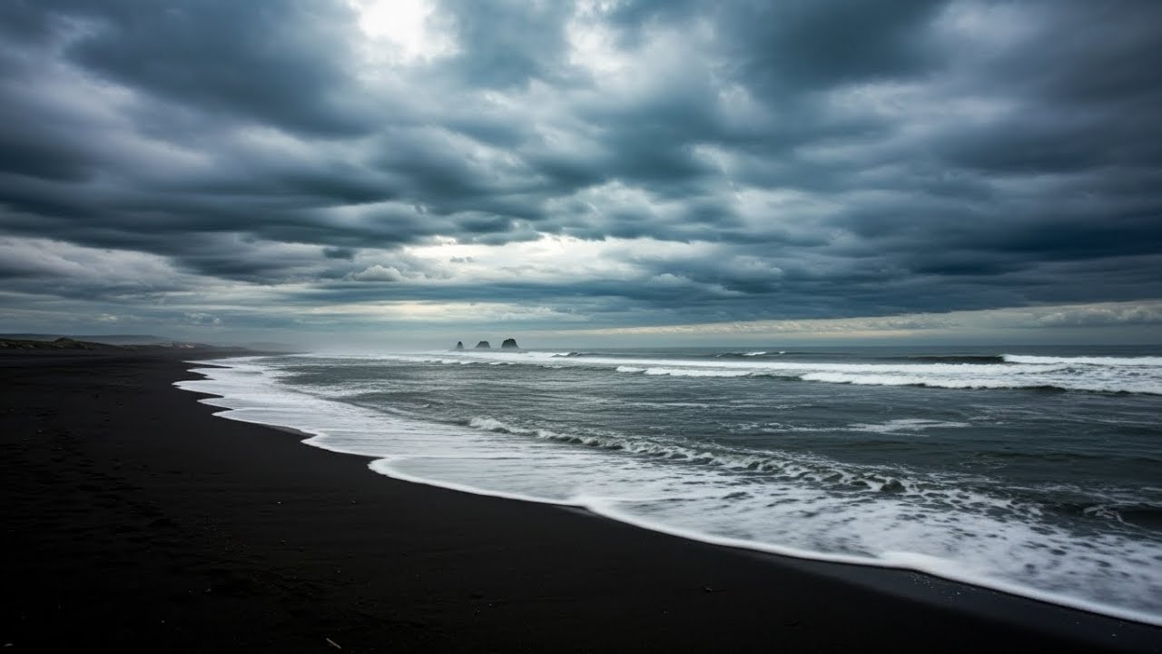 Dark Screen Ocean Waves | Quiet Night for Peaceful Sleep and Healing with Calm Ocean Rhythm