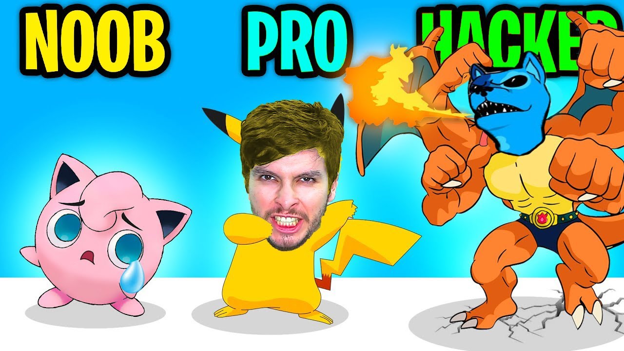 NOOB vs PRO vs HACKER en CARRERA POKEMÓN !!