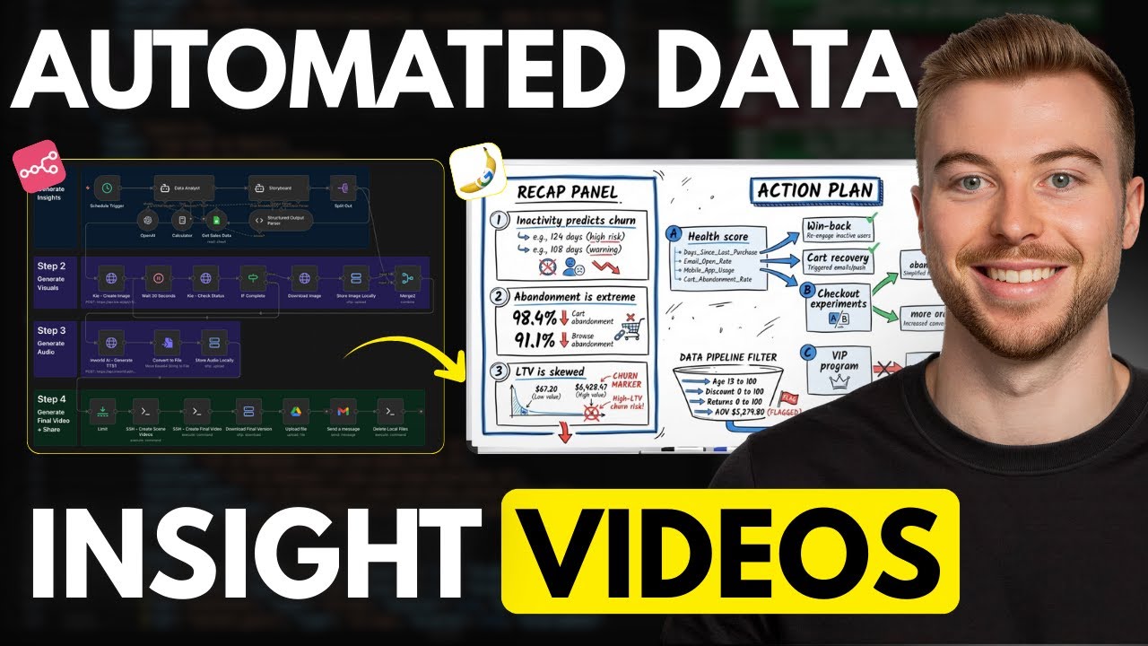 Automate Data Analysis to Video with Nano Banana Pro & n8n!