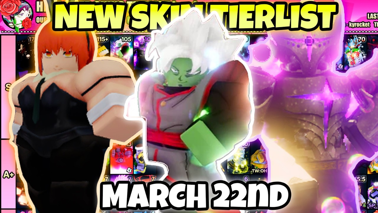 [YBA] INSANE NEW PKER SKIN TIERLIST MARCH 22ND...