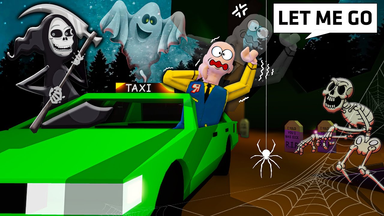 ROBLOX Brookhaven RP - Funny Moments // TAXI🚖 MEETS A GHOST ??