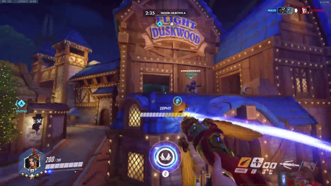 Overwatch - Golden Weapon Zhuque Mercy Gameplay