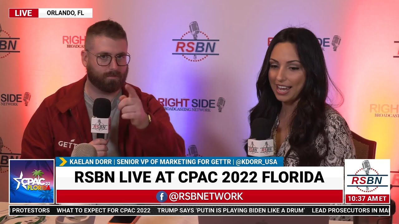 GETTR VP of Marketing Kaelan Dorr Full Interview with RSBN's own Grace Saldana at CPAC 2022 in FL