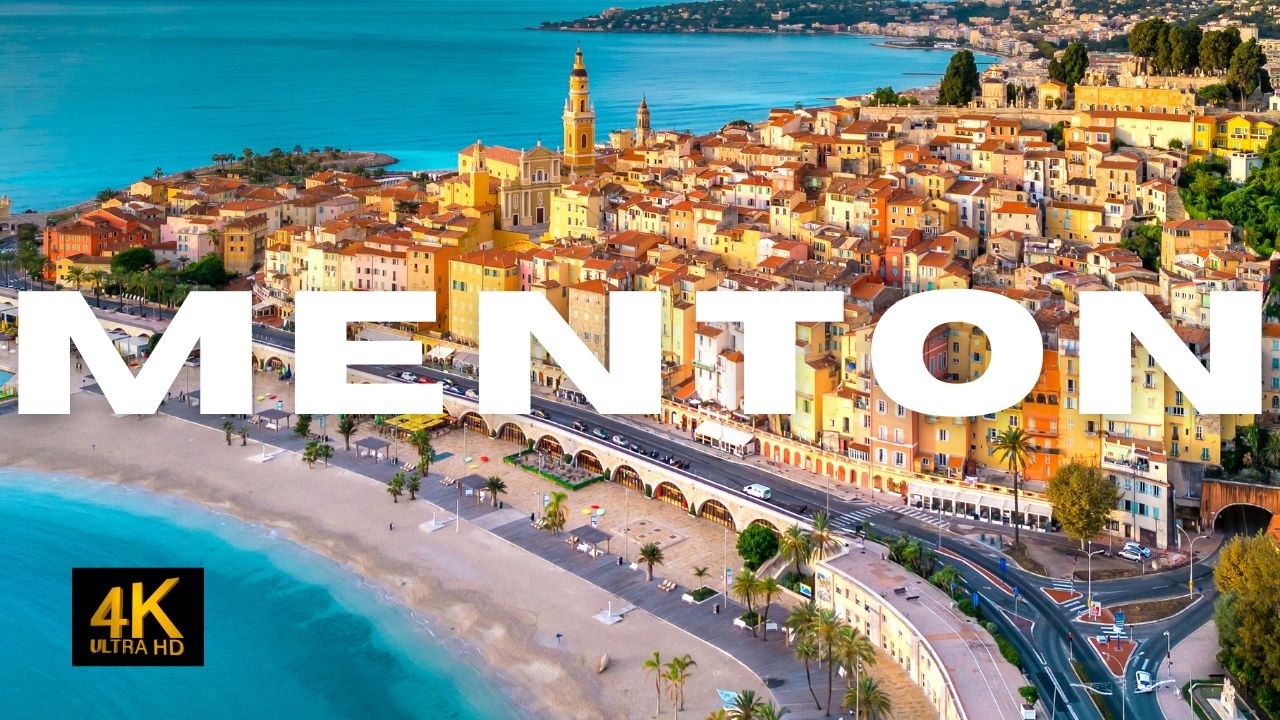 MENTON BY DRONE 4k - Relaxation Film with Calming Music