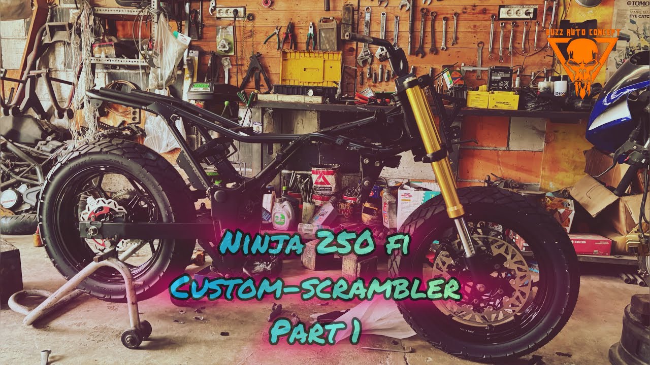 Kawasaki ninja 250 fi (кастом - скремблер) часть 1
